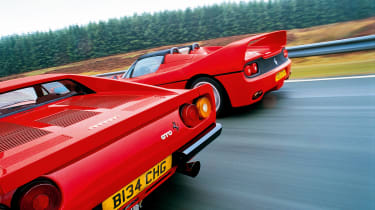 Great Ferrari hypercars driven 288 GTO F40 F50 and Enzo head to head evo